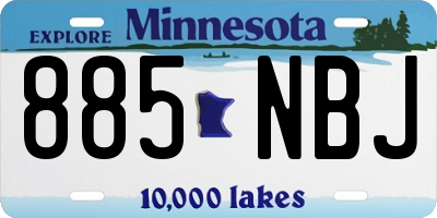MN license plate 885NBJ