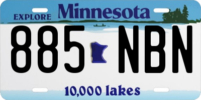 MN license plate 885NBN