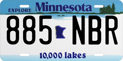 MN license plate 885NBR