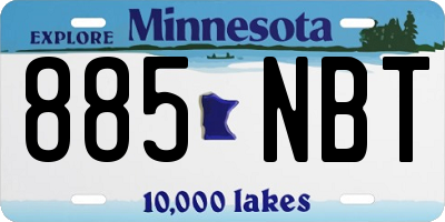 MN license plate 885NBT