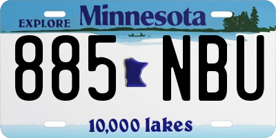 MN license plate 885NBU
