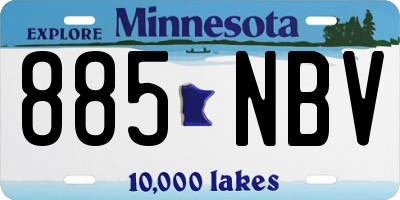 MN license plate 885NBV