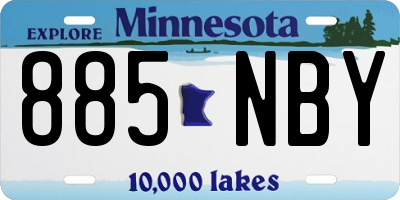 MN license plate 885NBY