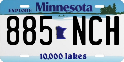 MN license plate 885NCH