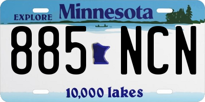 MN license plate 885NCN