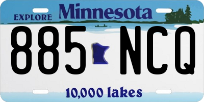 MN license plate 885NCQ