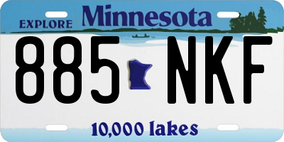 MN license plate 885NKF