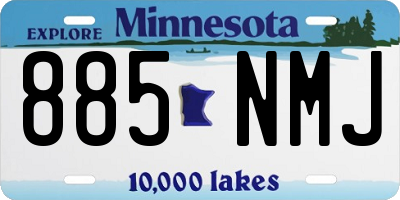 MN license plate 885NMJ