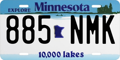 MN license plate 885NMK