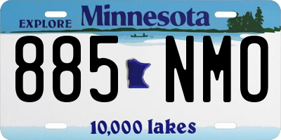 MN license plate 885NMO