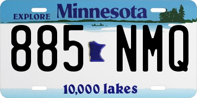 MN license plate 885NMQ