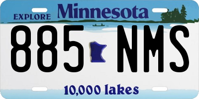 MN license plate 885NMS