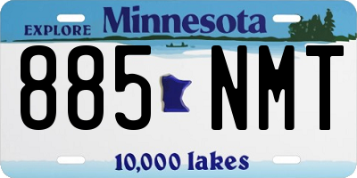 MN license plate 885NMT