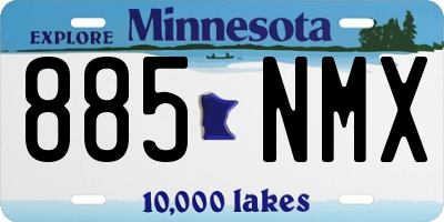 MN license plate 885NMX