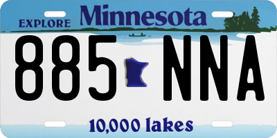 MN license plate 885NNA