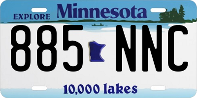 MN license plate 885NNC