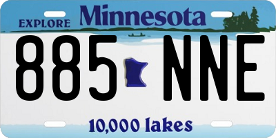 MN license plate 885NNE