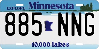 MN license plate 885NNG