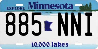 MN license plate 885NNI