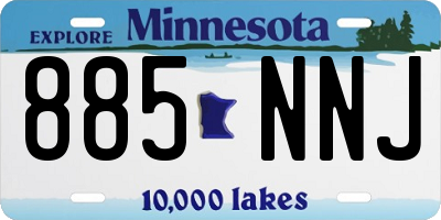 MN license plate 885NNJ