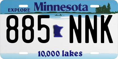 MN license plate 885NNK