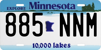 MN license plate 885NNM