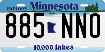 MN license plate 885NNO