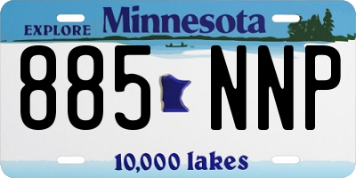 MN license plate 885NNP