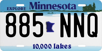 MN license plate 885NNQ