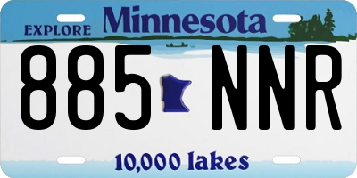 MN license plate 885NNR