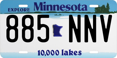 MN license plate 885NNV