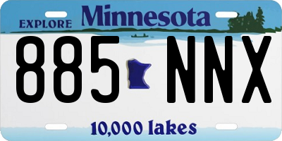 MN license plate 885NNX