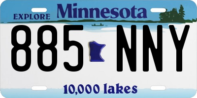 MN license plate 885NNY