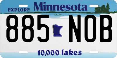 MN license plate 885NOB
