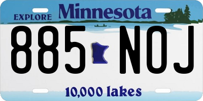 MN license plate 885NOJ