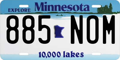 MN license plate 885NOM