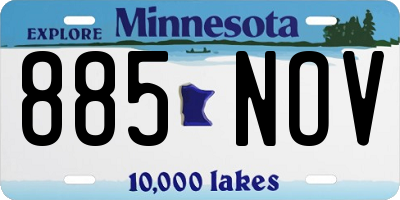 MN license plate 885NOV