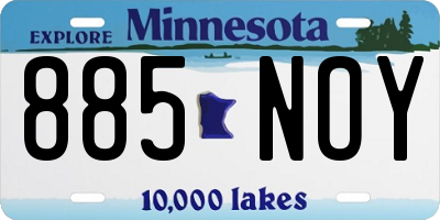 MN license plate 885NOY