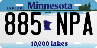 MN license plate 885NPA