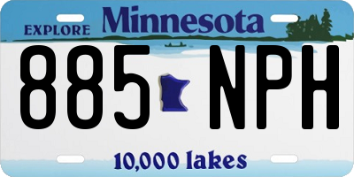 MN license plate 885NPH