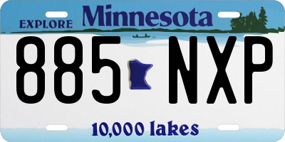 MN license plate 885NXP