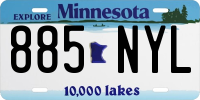 MN license plate 885NYL