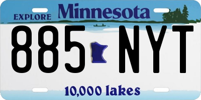 MN license plate 885NYT