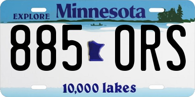 MN license plate 885ORS