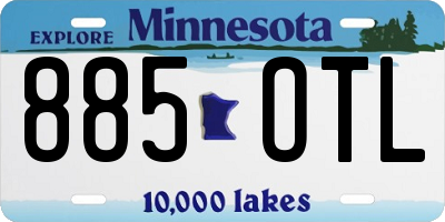 MN license plate 885OTL