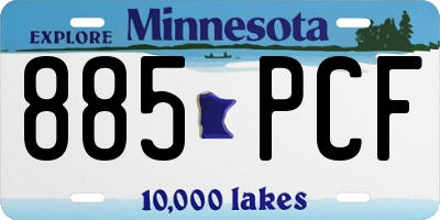 MN license plate 885PCF