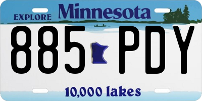 MN license plate 885PDY