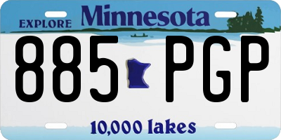MN license plate 885PGP