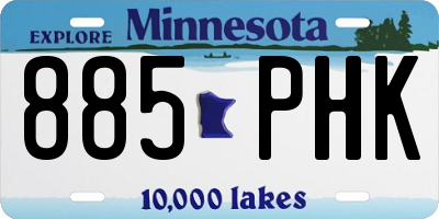 MN license plate 885PHK