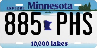 MN license plate 885PHS
